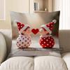 2D Cute Dwarfs Kissing Heart Digital Print Pillow Cover Pattern Cushion Cover Suitable For Sofa Bedroom Car Pillow Cover