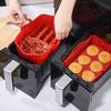 Silicone Air Fryer Liners Set Non-stick Baking Tray Hot Dog Bacon Rack Reusable Baking Pans Air Fryer Cooking Utensils