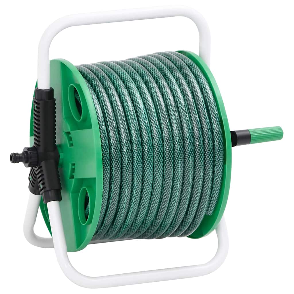 Vidaxl Wolnostojący Bęben Z Wężem I Złączkami, 0,5", 20M, Zielony, Pvc