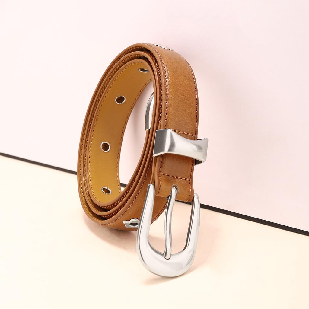 Новый Ретро Высококачественный Женский Ремень из Верхнего Слоя Кожи, Персонализированный Модный Ремень, Модный и Универсальный, Повседневный Ремень для Брюк