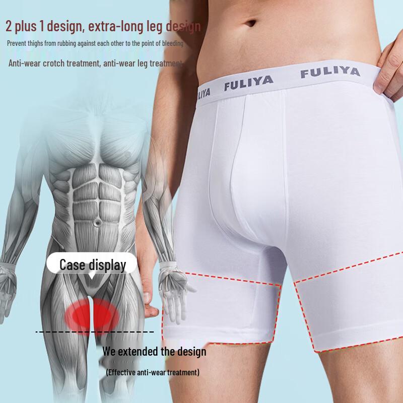 LANGSHA Мужские боксеры-брифы удлиненной длины, предотвращающие натирание