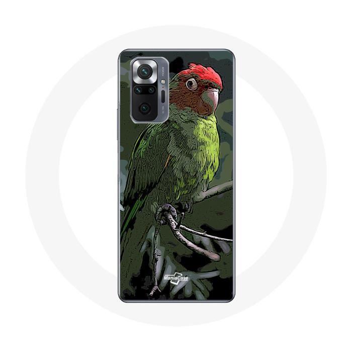 Coque pour Xiaomi Redmi Note 10 Pro Pionus Perroquet Rouge Vert