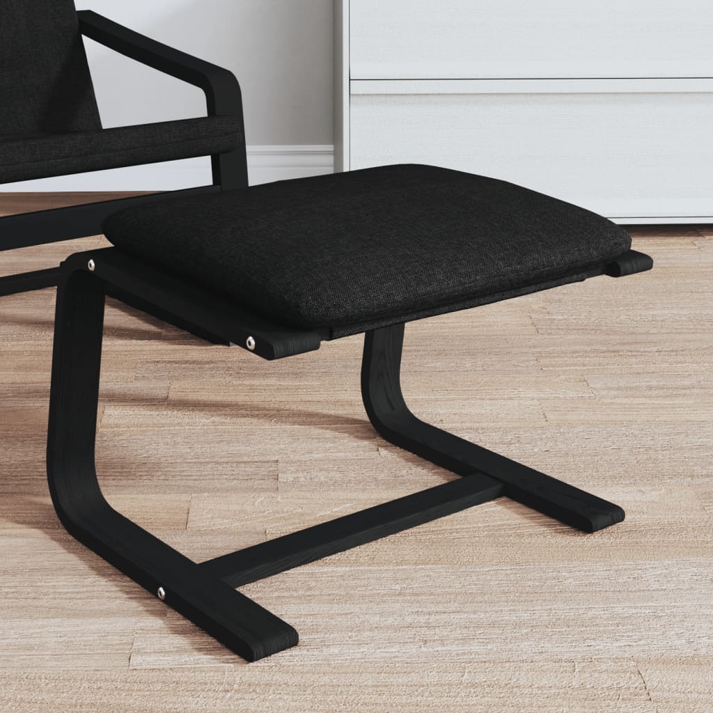 Footstool Black 51 x 41 x 40 cm Fabric