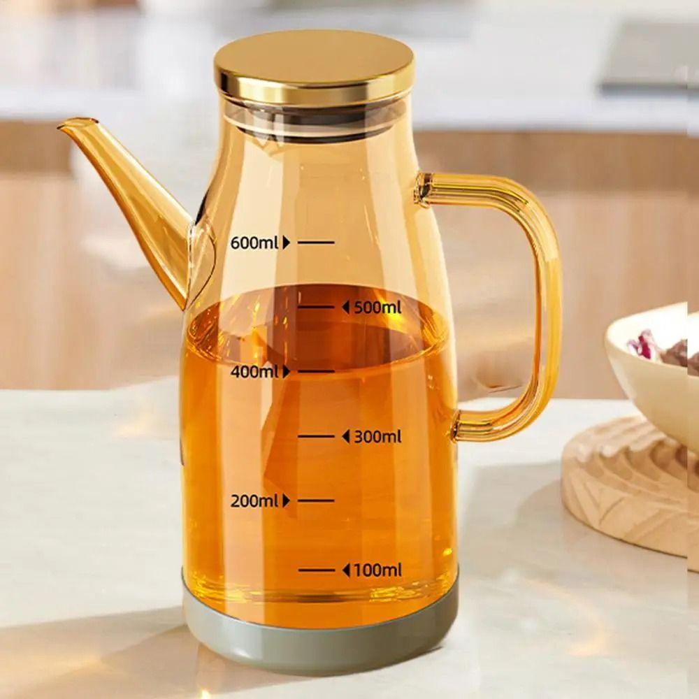 Leakproof Olive Oil Dispenser Large Capacity Glass Oil Cruet Container Vinegar Jug  Seasoning