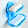 Bathroom Double-Layer Suction Wall-Mounted Soap Dish Soapbox Drying Holder Shelf