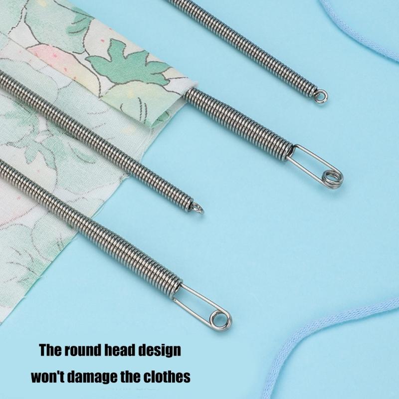 10 шт. Металлический пружинный нитевдеватель для шнурка, Инструмент для быстрой продевки нити, Помощник для продевания нити, Нитковдеватель для эластичного шнура пояса