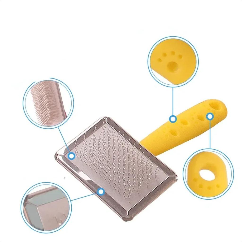 Новая мягкая, эффективная и долговечная расческа из нержавеющей стали для ухода за домашними животными — незаменимый инструмент для поддержания мягкой, гладкой шерсти вашего щенка.