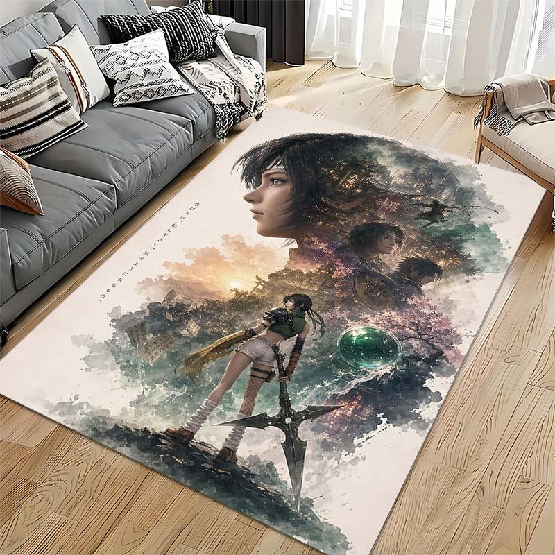 "Fantasy Warrior Artwork" suitable as a non-slip mat for the living room or bedroom sofa