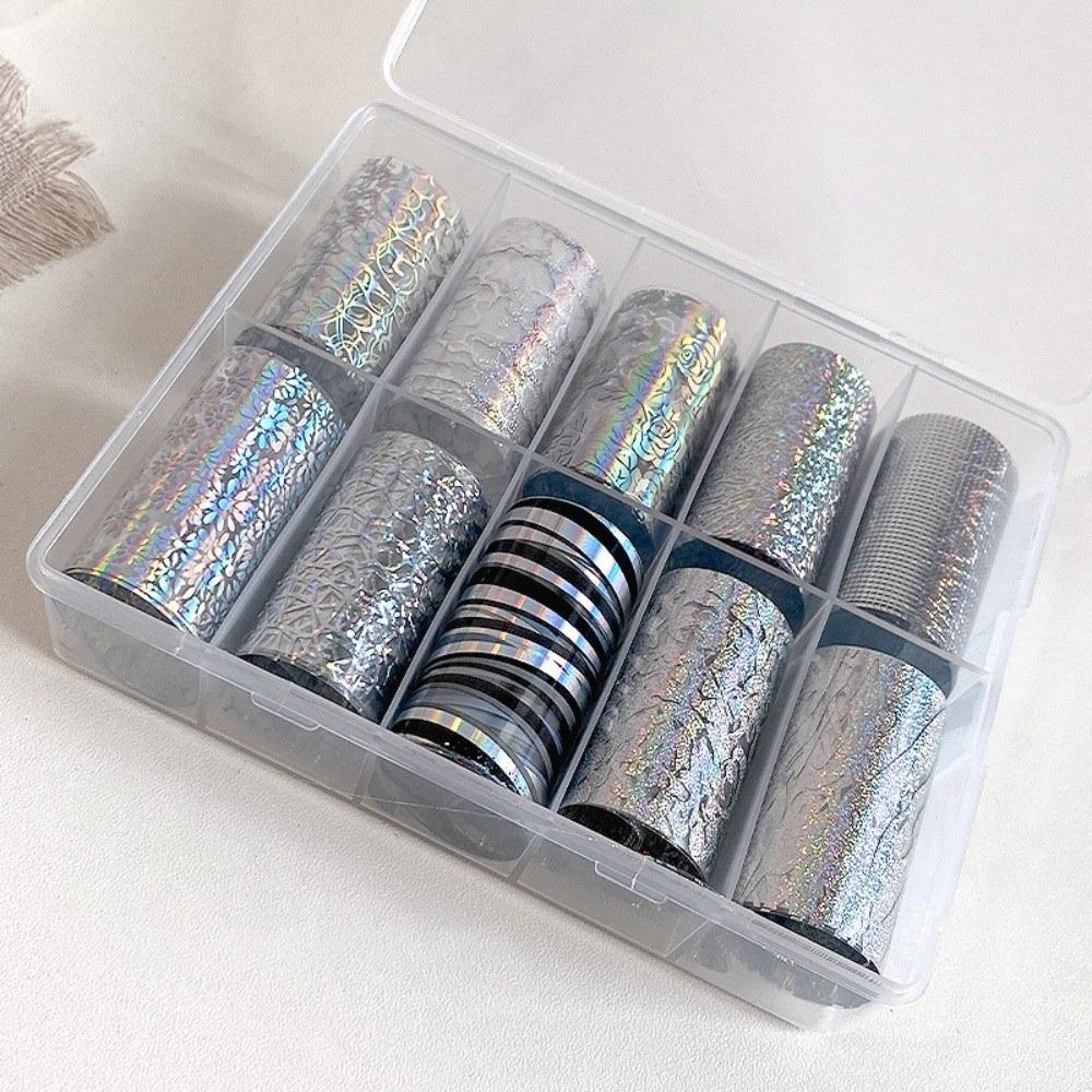 Stripe Pattern Nail Foils Lace Design Nail Art Stickers Professional Manicure Decals Manicure DIY