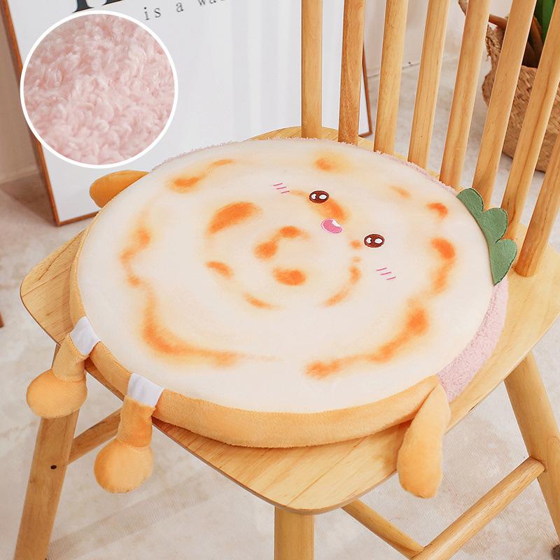 Cartoon Soft Memory Cotton Roujiamo Round Seat Cushion Office Sedentary Butt Pad Girls Tatami Futon Pad