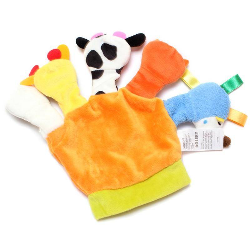 Creative Early Education Toys Animal Finger Comfort Toys Gifts Children Cartoon Cloth Book Plush Toys Finger Glove