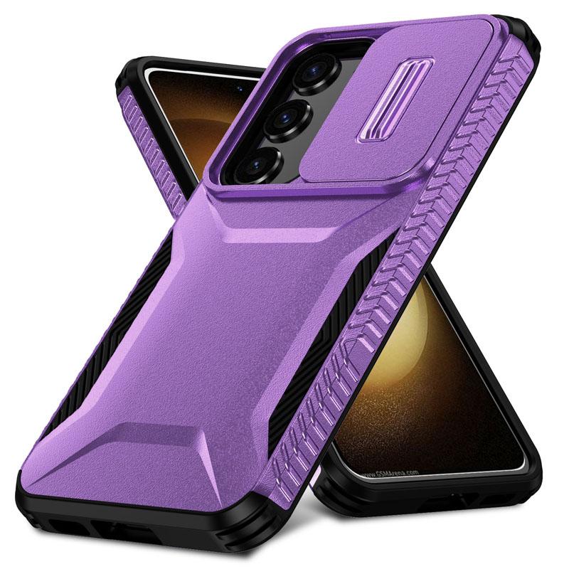 Ударопрочный чехол для Samsung Galaxy S25 S24Ultra S24FE S24Plus S23Ultra S23FE S23 S22 Защита камеры со сдвижной крышкой Жесткий чехол
