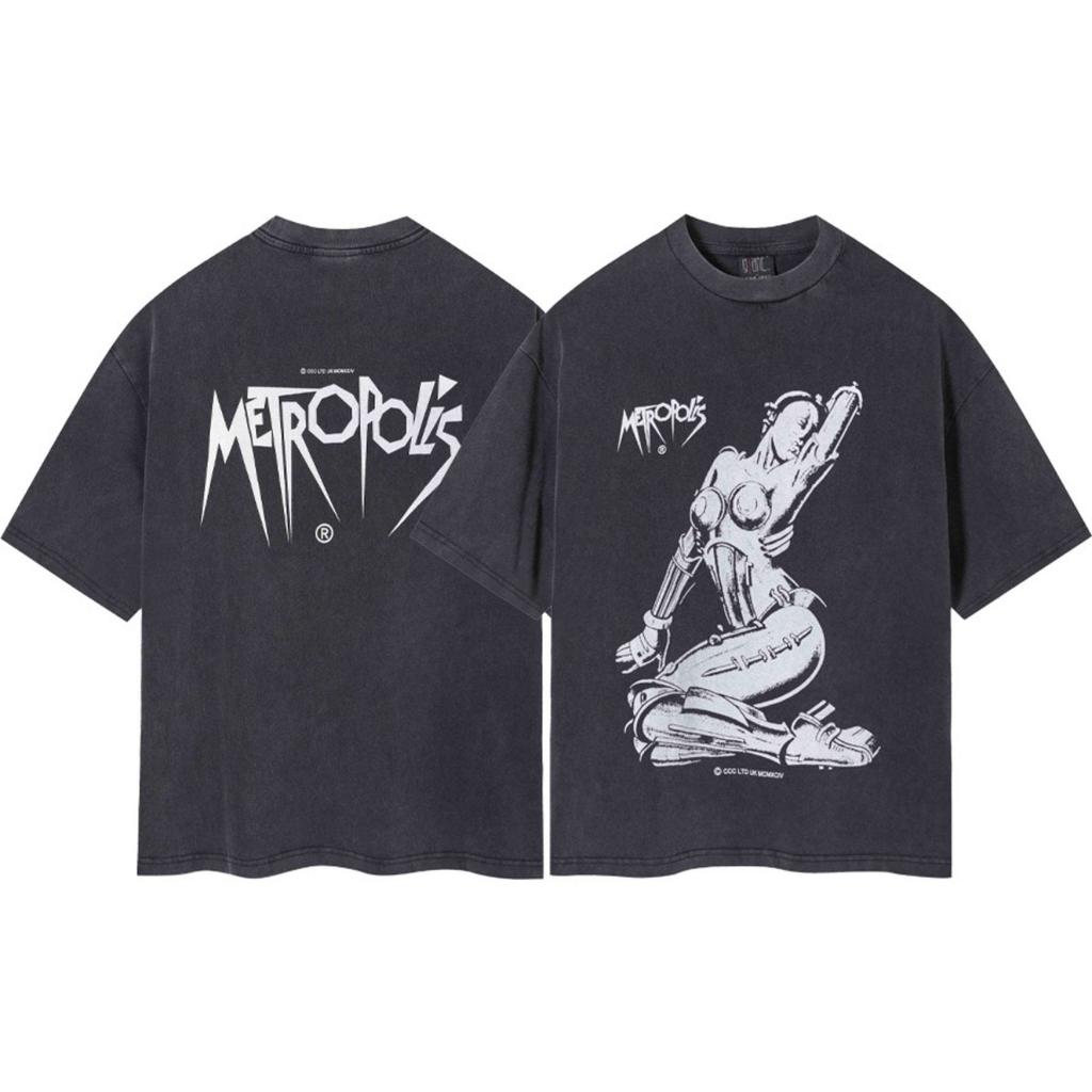 RogueWave Vintage Wash Heavy Cotton High Quality Short Sleeve T-shirt Fashion Casual for Men and Women