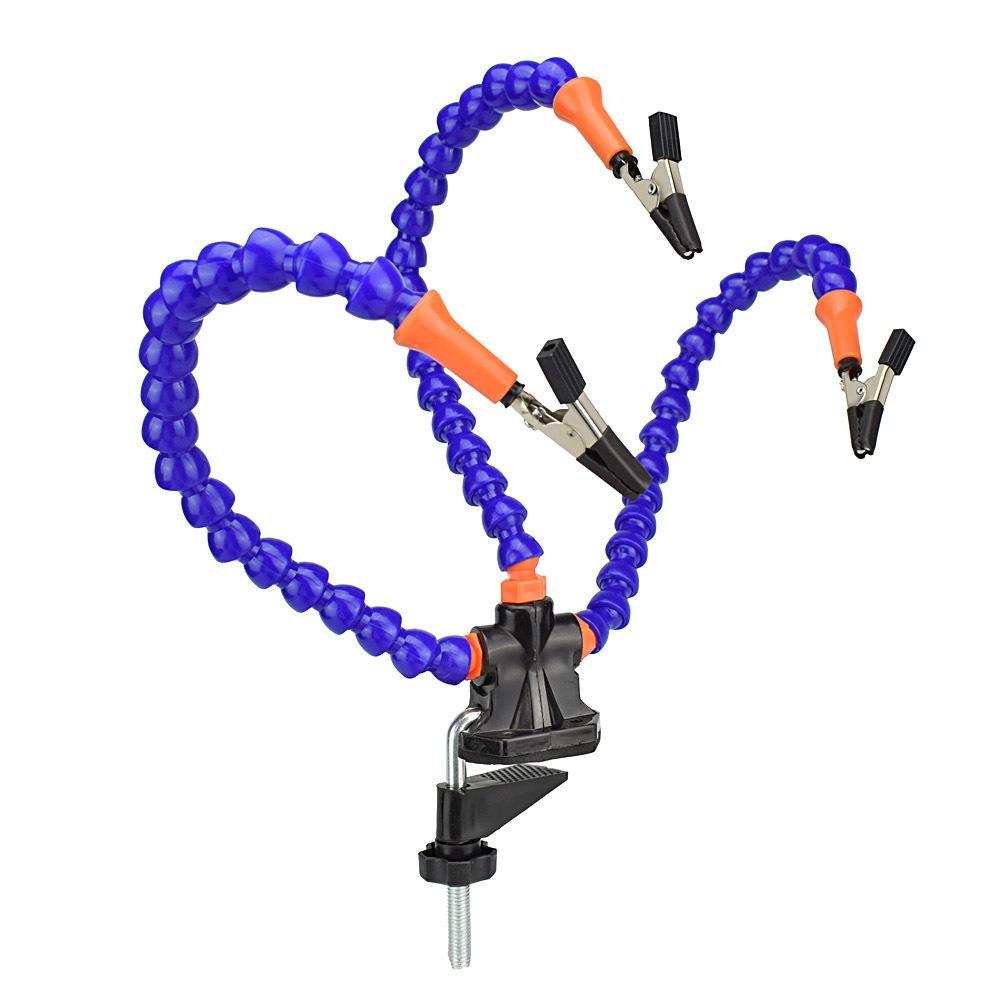 3/4/5 Arms Soldering Table Clip Black/Blue Soldering Stand Compact Soldering Helping Hand Tool