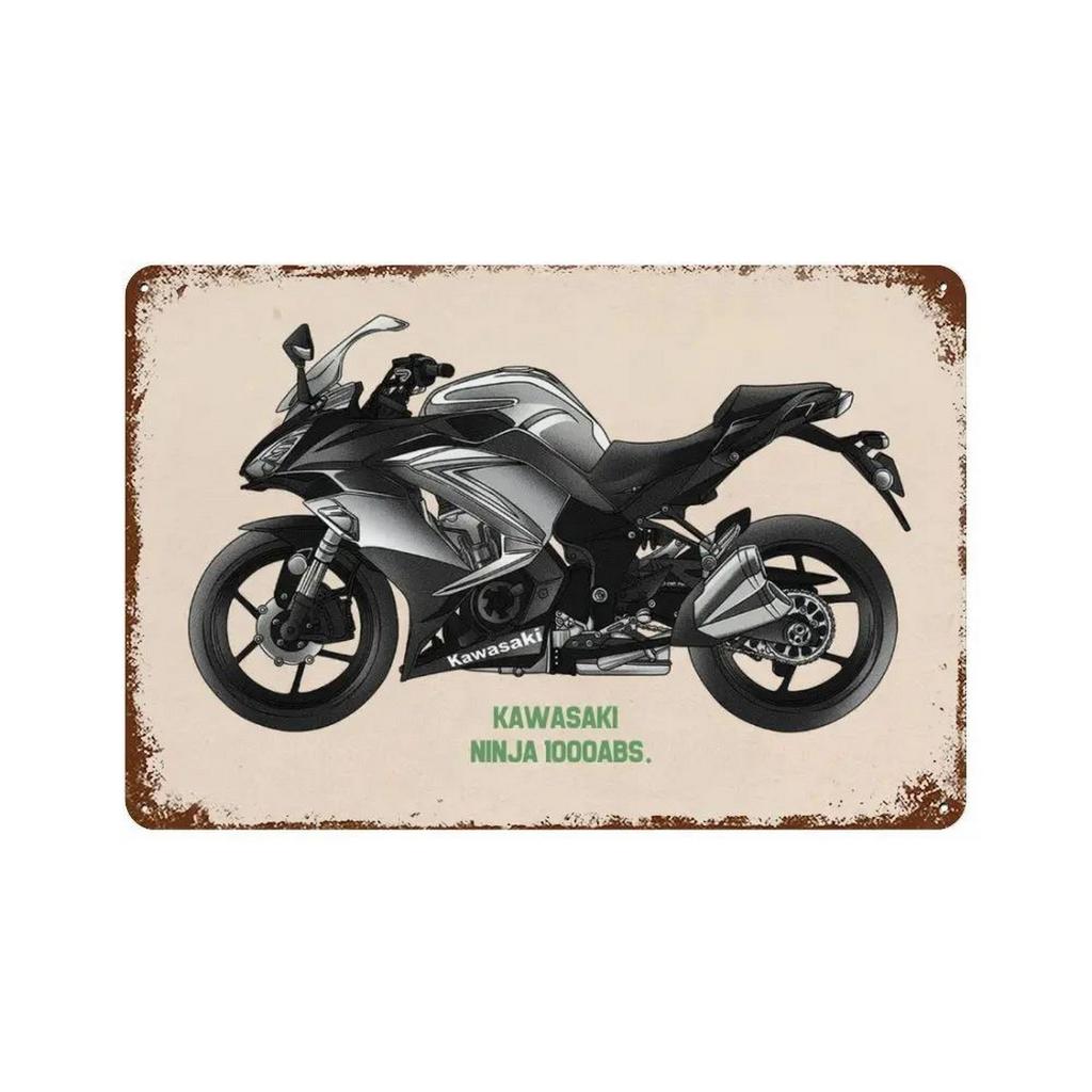 Металлические жестяные таблички Плакат Крутой мотоцикл Настенное украшение Винтажная железная живопись Художественные постеры для мужской пещеры Дома Кафе Гаража Клуба Бара