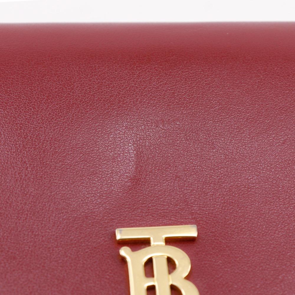 BURBERRY Shoulder wallet Shoulder Bag 2WAY Red Cowhide Women Used