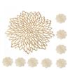 8PCS Hollow Out Table Mats Flower Shape PVC Placemats Heat Resistant Dining Service Plate Mat