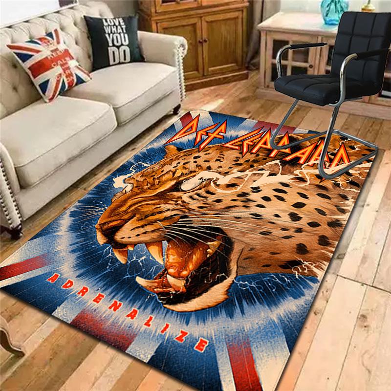 Def Leppard Rug Floor Mat for Living Room or Bedroom Soft and Comfortable Carpet a Gift for Birthday and Holiday.DFF0925473