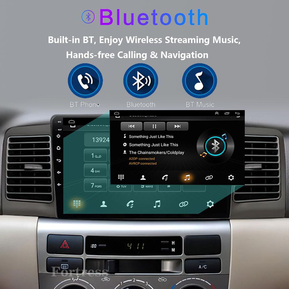 2Din Android14 для Toyota Corolla E120 E130 2000-2004 Автомобильный Радио Мультимедиа Видео Плеер GPS Навигация Carplay Стерео Автомагнитола