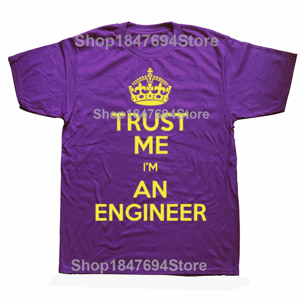 Funny Programmer Trust Me I Am An Engineer 100% Cotton T-shirts Men Fashion Casual Tshirt Loose Oversized Streetwear T Shirt