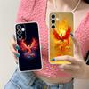 Роскошный Чехол для Мобильного Телефона Феникс для Samsung Galaxy S25 S24 S23 S22 S21Plus FE Ultra Прозрачный Цветной Чехол для Телефонов Красивый