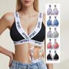 Sports Letter Underwear Bra Wrapped Chest Triangle Cup Tube Top Vest Sports Bra