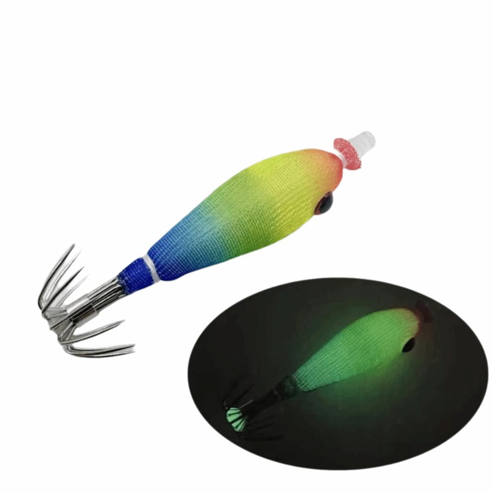 Silicone Cloth Wrapping Squid Jig Luminous Fishing Lure Jigging Octopus Jig Sea Fishing