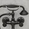Black wall-mounted bathtub faucet LEXIE
