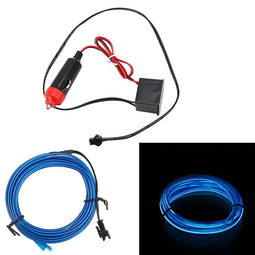 Автомобильные лампы для стайлинга автомобилей Автомобильные светодиодные лампы 12 В Холодный свет 2 м Световые полосы Декоративные лампы Гибкие неоновые провода EL