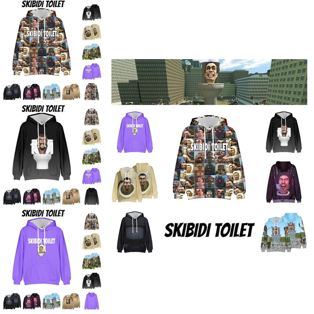 Skibidi Toilet Game Print Sweatshirt Unique And Personalized Show Your Love For Gaming!