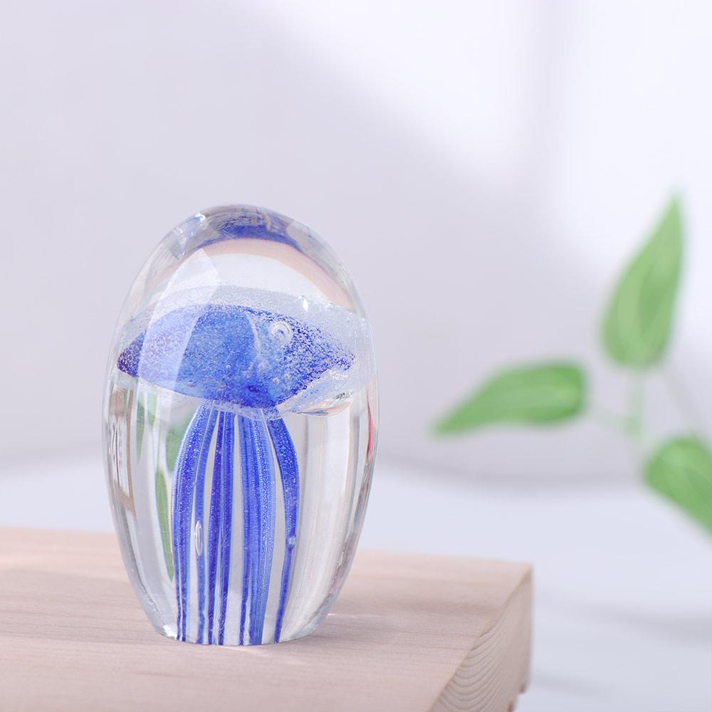Mini Crystal Jellyfish Figurines Glass Craft Desktop Jellyfish Ornament  Table Decoration