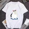 Huh Cat Meme Unisex's T-shirts Hip Hop Streetwear Cute Cats Humor Y2k Unisexga Unisex's T-shirt Short Sleeve Tee Funny Gifts Clothing
