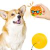 Squeaky Hamburger Dog Toy - Chew Toy for Teeth Cleaning & Molar Care, Interactive Squeaking Pet Toy,
