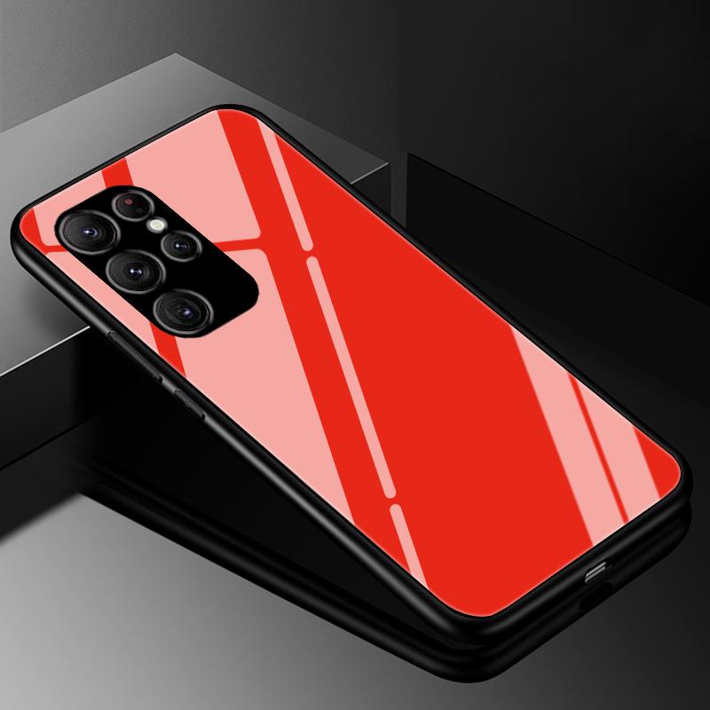 Чехол-крышка для Samsung S24 S23 Ultra, чехлы из закаленного стекла для Samsung Galaxy S22 S21 S20 S23 Plus FE, роскошный жесткий бампер с задней панелью