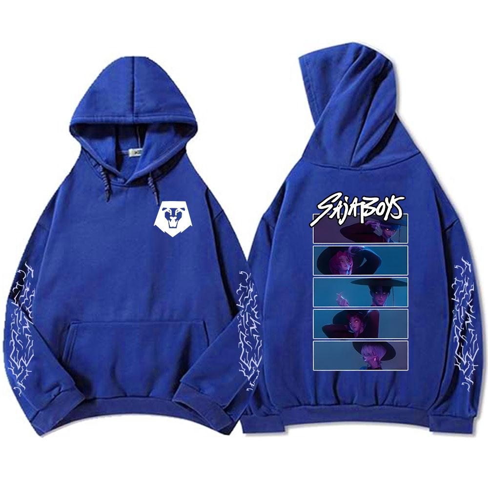 K-pop Охотники на демонов Saja Boys Светящаяся в темноте Толстовка с длинным рукавом Модная толстовка Повседневная с принтом фильма Унисекс