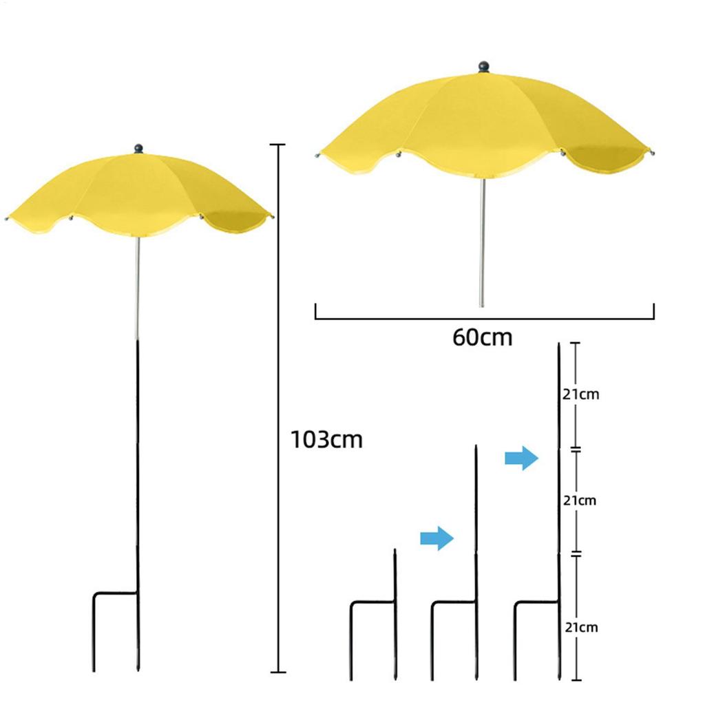 Plant Sunshade Cover Plant Umbrella Garden Sun Shade Covers UPF50+ UV Protection Adjustable Canopy Reusable Foldable Cover