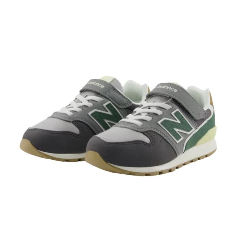 New Balance Повседневная обувь Светло-серый/темно-серый/зеленый Детские кроссовки YV996RT3-YV996RB3