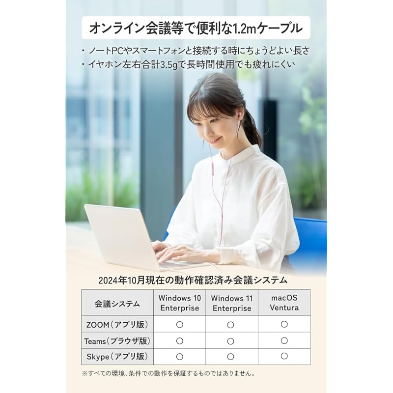 JVC Kenwood Victor HA-FR29UC-W earphones wired with microphone high resolution carrying pouch Type C Canal type USB Type-C 1.2m white HA-FR29UC