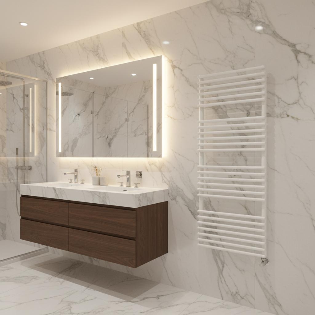 Luxrad Salto I bathroom radiator 1200 x 430 mm white 538W