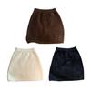 Mini Skirt Solid Color Imitation Mink Fleece High-Waisted Winter Skirt Hip Wrapped Short Skirt Commuting Street Daily Wear
