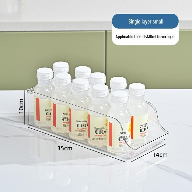 Dual-Layer Beverage Can Storage Rack for Refrigerator - Food-Grade, Automatic Filling