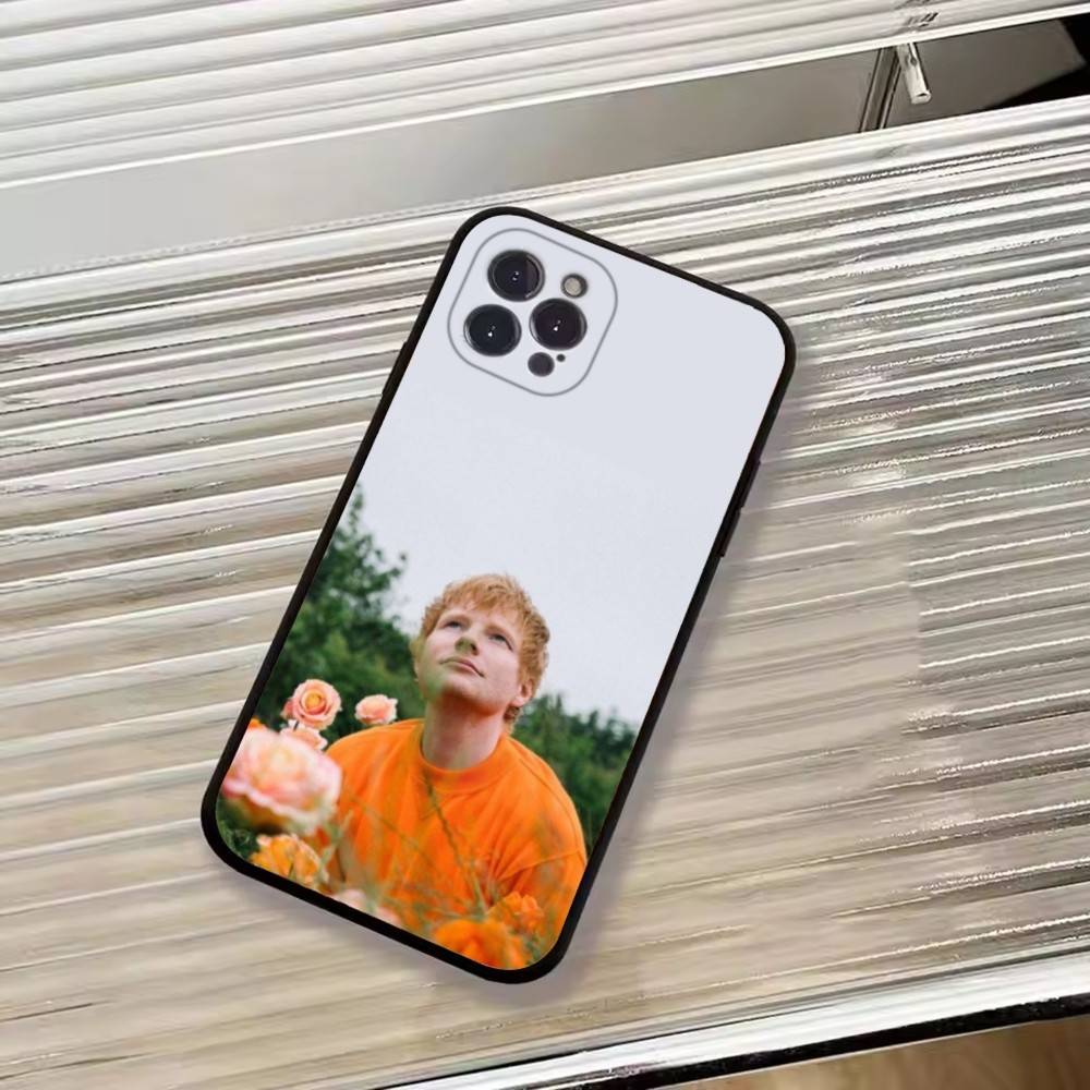 Чехол для телефона с изображением Эда Ширана для iPhone 17,16,15,14,13,12,11 Plus,Pro Max,XS,Мягкий черный чехол