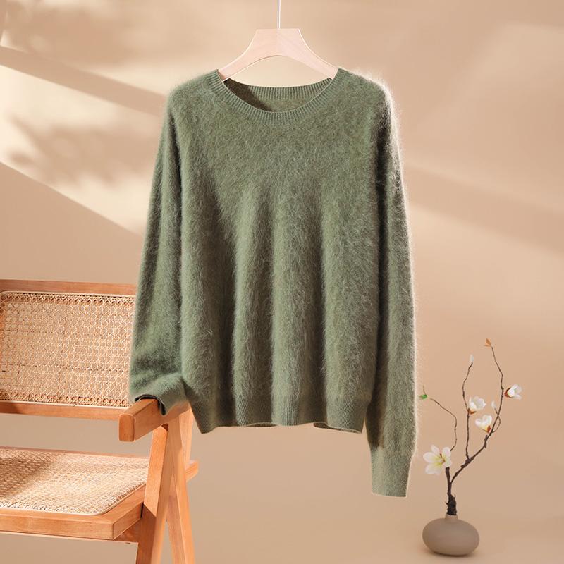 Женский кашемировый свитер Qinghe кашемир 100% кашемир пушистый теплый модный с начесом