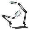 LED Long Arm American Style Folding Magnifier Desk Lamp for Welding and Repair with Eye Protection