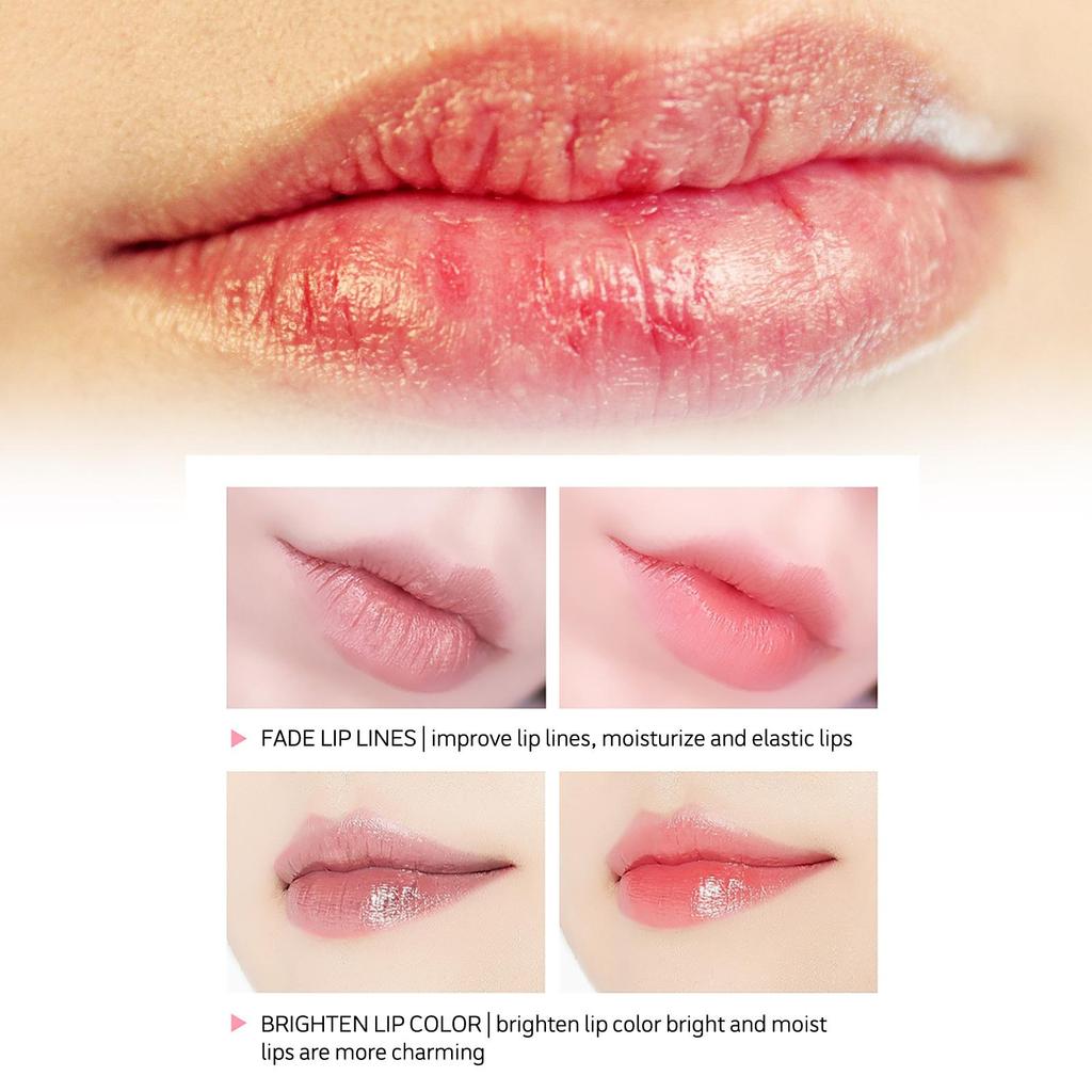 Маска для сна - Глубоко увлажняющий бальзам для губ для сухих, потрескавшихся губ, отбеливающий, придающий объем, нежное увлажнение, отшелушивающий (Ягода)