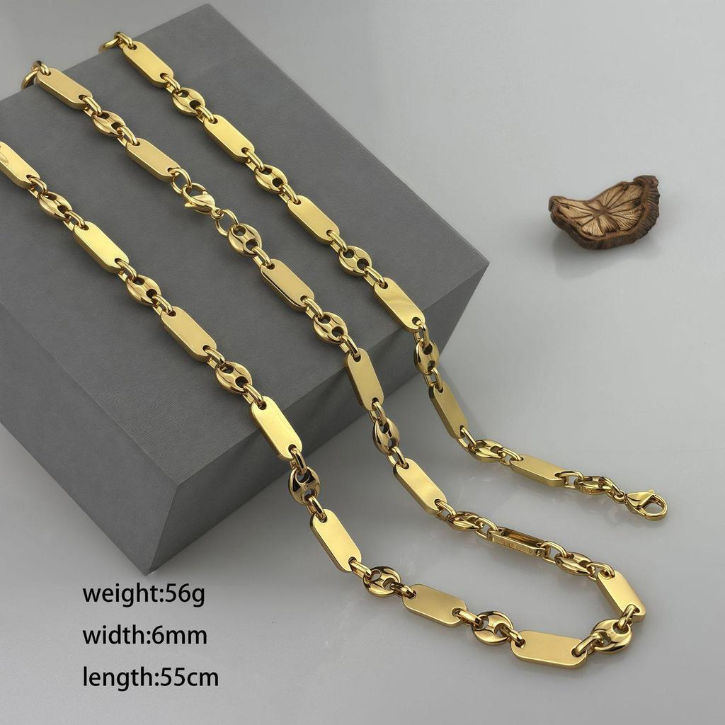 Модное ожерелье ручной работы «Императорская цепь» - Гладкая нержавеющая сталь с большим отверстием