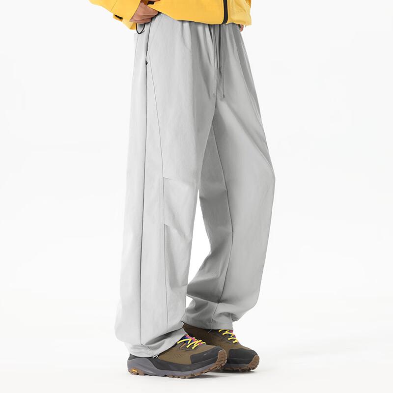 MINISO Men's Japanese Style Relaxed Curved Leg Parachute Pants