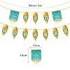 NEW Eid Mubarak Banner Garland Moon Letter Paper Bunting Garland Ramadan Kareem Decoration 2025  Islamic Muslim Party Supplies