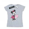 Womens/Ladies Minnie Mouse Love Heart Cotton T-Shirt