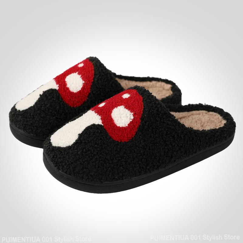 Тапочки-тыквы на Хэллоуин, мужские, плоские, мягкие, теплые, плюшевые, уютные, женские, для дома, пушистые, женская домашняя обувь, модный подарок, горячий